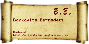 Borkovits Bernadett névjegykártya